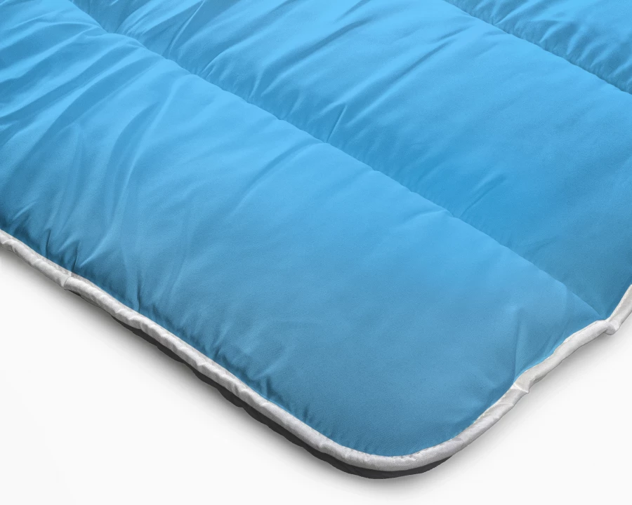 All-in one lazy dekbed Antraciet/Blauw