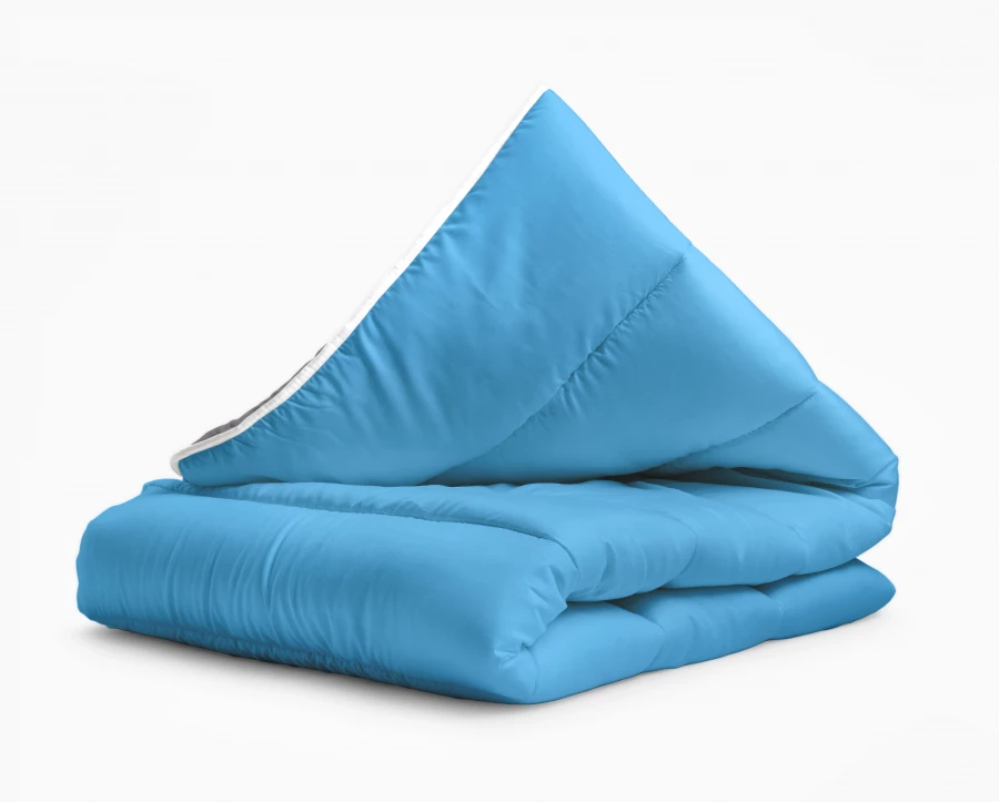 All-in one lazy dekbed Antraciet/Blauw