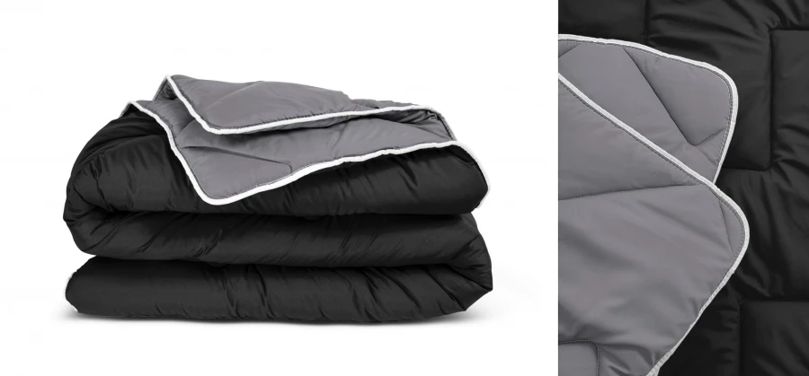All-in one lazy dekbed Zwart/Antraciet  (Dropshipment Verpakking)