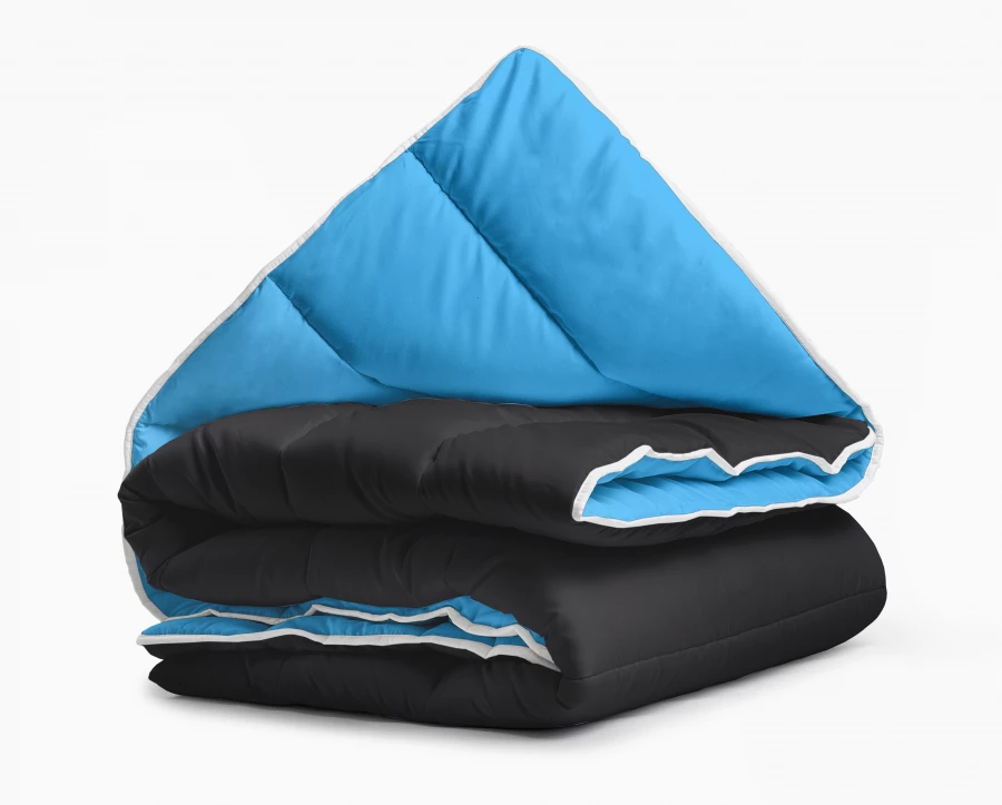 All-in one lazy dekbed Zwart/Blauw (Dropshipment Verpakking)