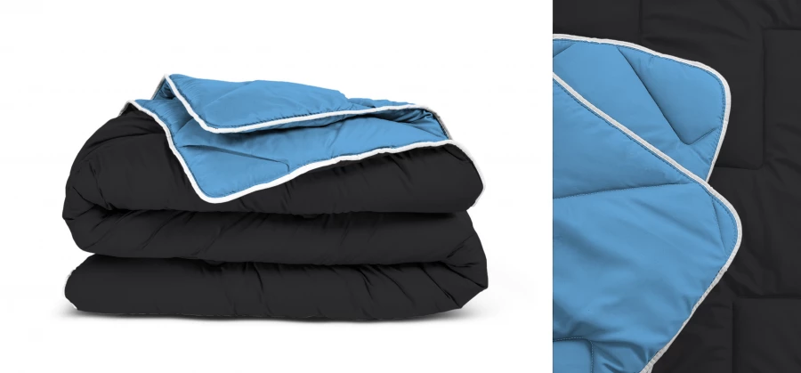 All-in one lazy dekbed Zwart/Blauw (Dropshipment Verpakking)