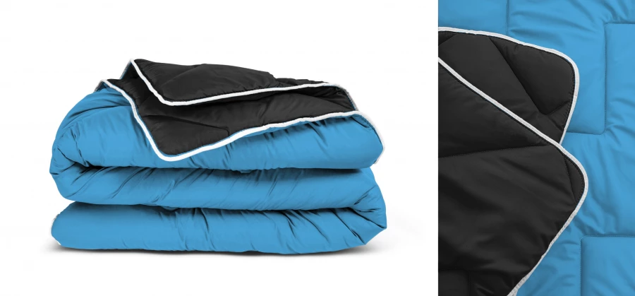 All-in one lazy dekbed Zwart/Blauw (Dropshipment Verpakking)