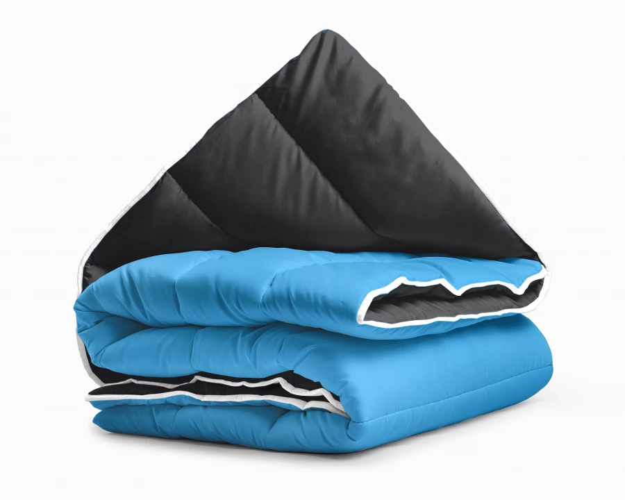 All-in one lazy dekbed Zwart/Blauw (Dropshipment Verpakking)