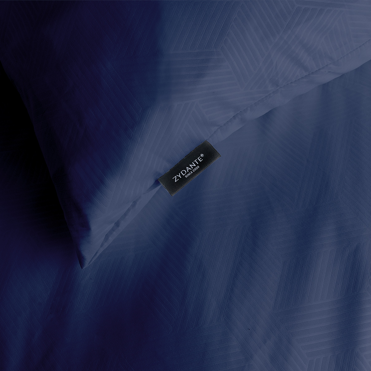 Emboss Dekbedovertrekset Geometric - Donkerblauw