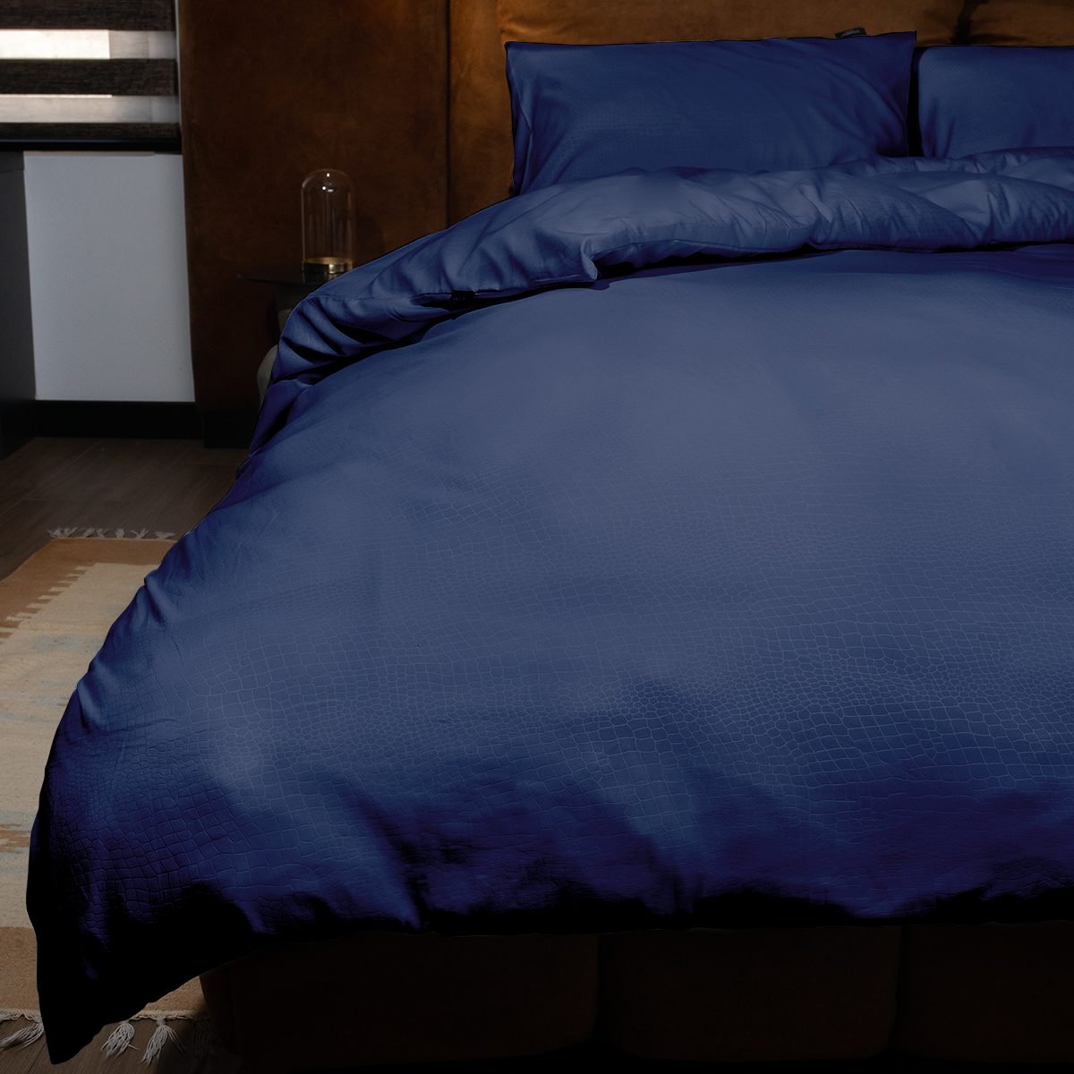 Emboss Dekbedovertrekset Crocodile - Donkerblauw