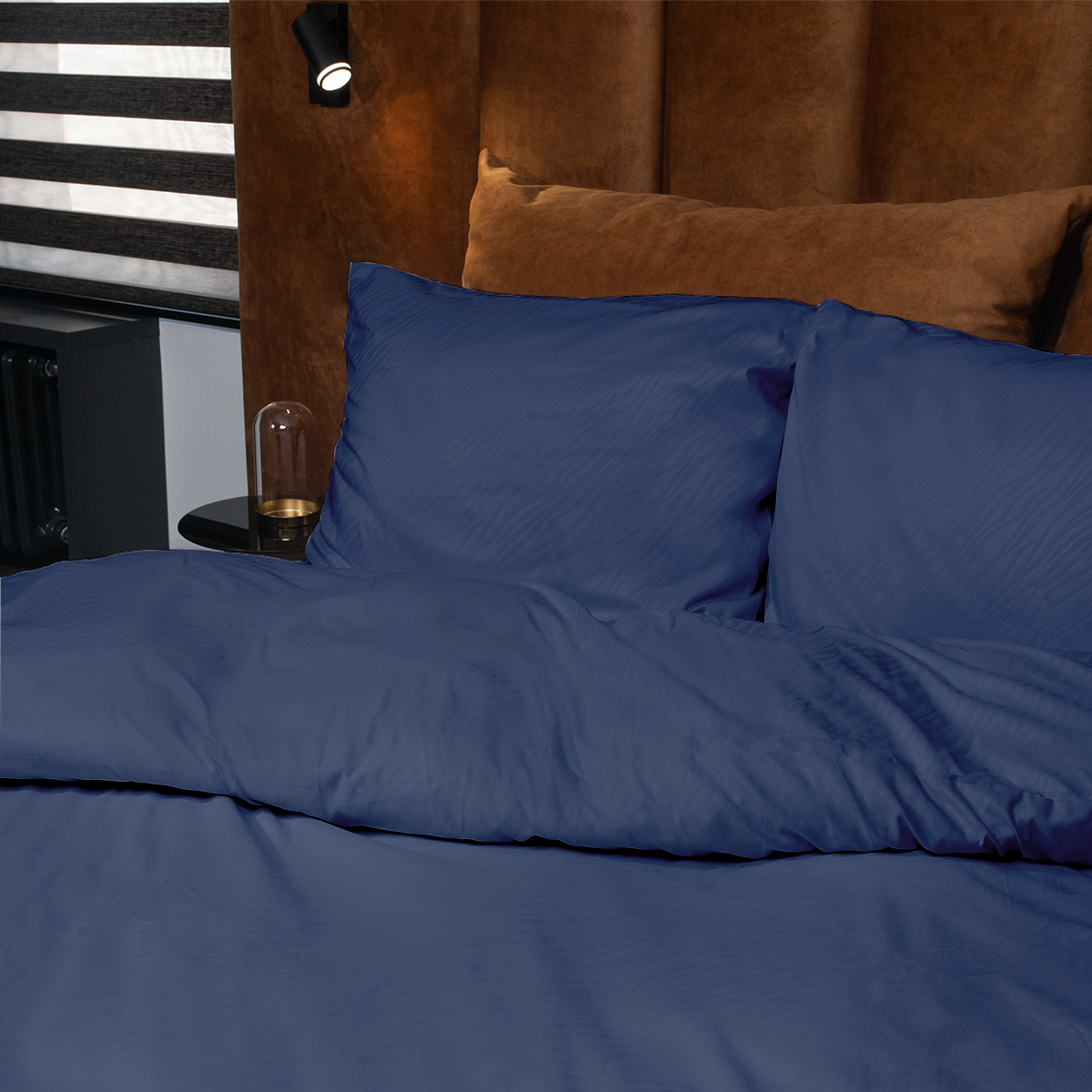 Emboss Dekbedovertrekset Zebra - Donkerblauw