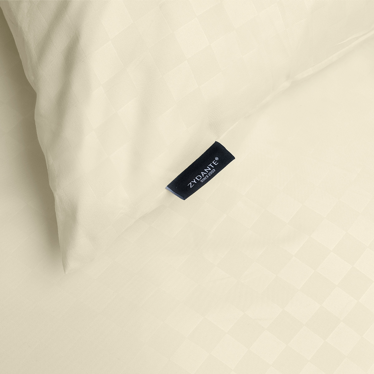 Emboss Dekbedovertrekset Squares - Champagne