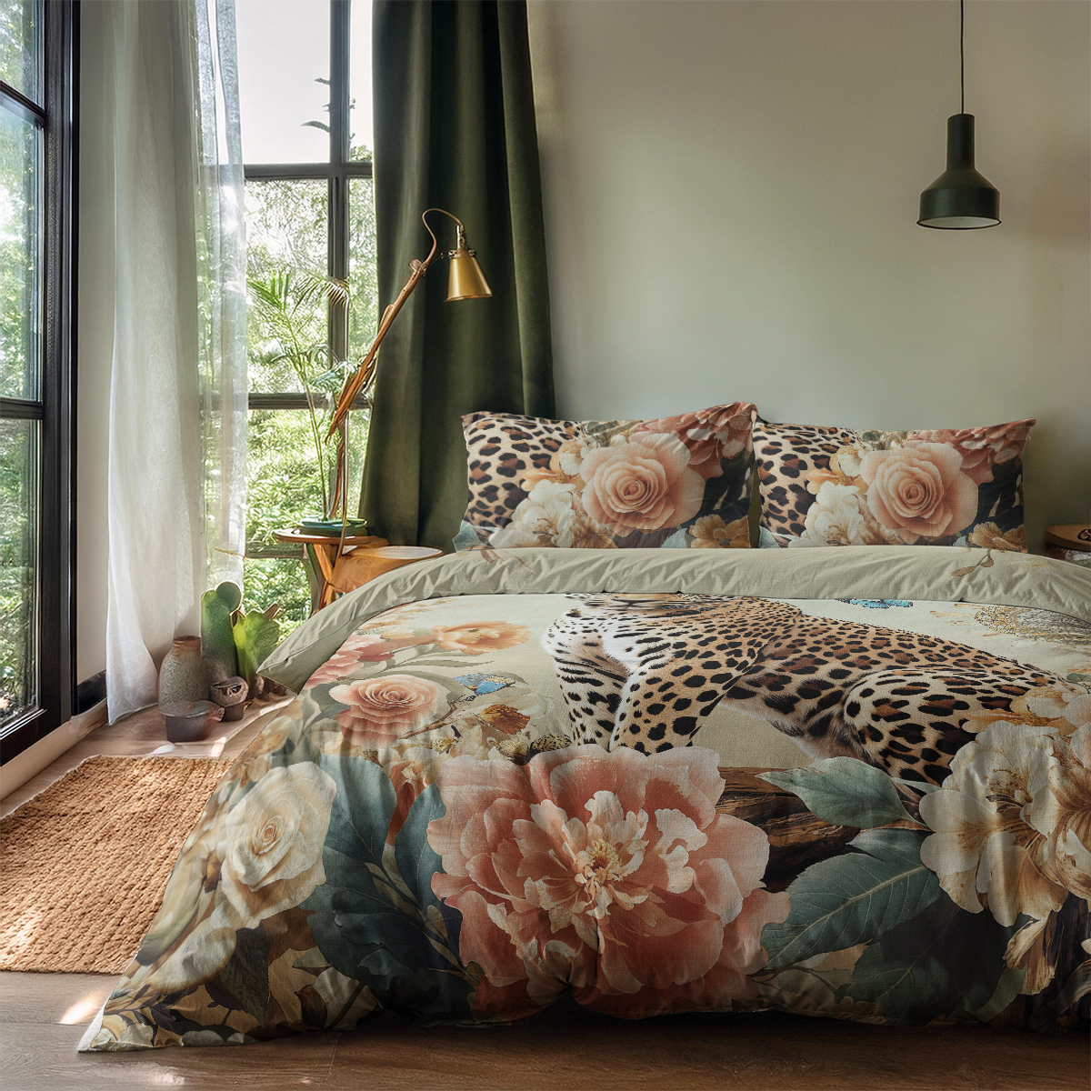 % Microvezel dekbedovertrekset Leopard Bliss