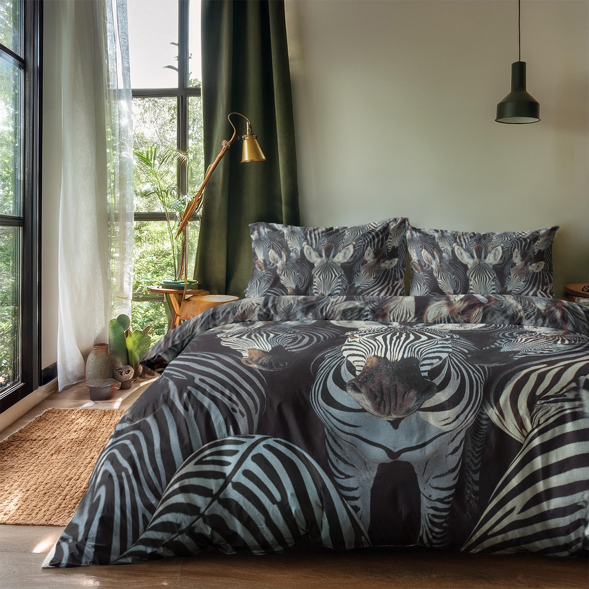 % Microvezel dekbedovertrekset Savanna Stripes