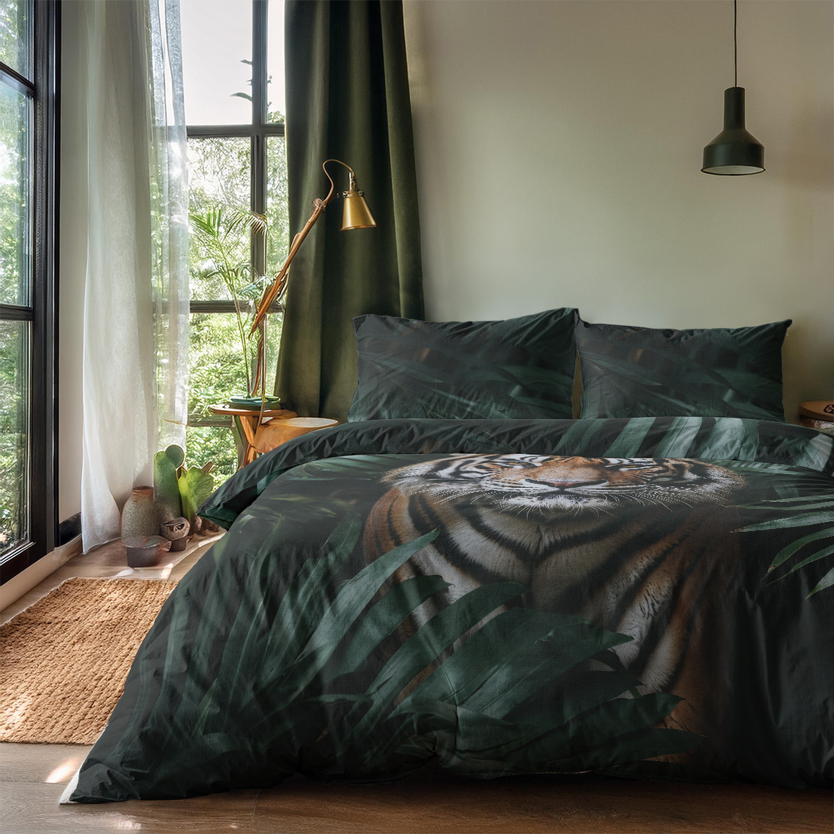 % Microvezel dekbedovertrekset Jungle Majesty Tiger