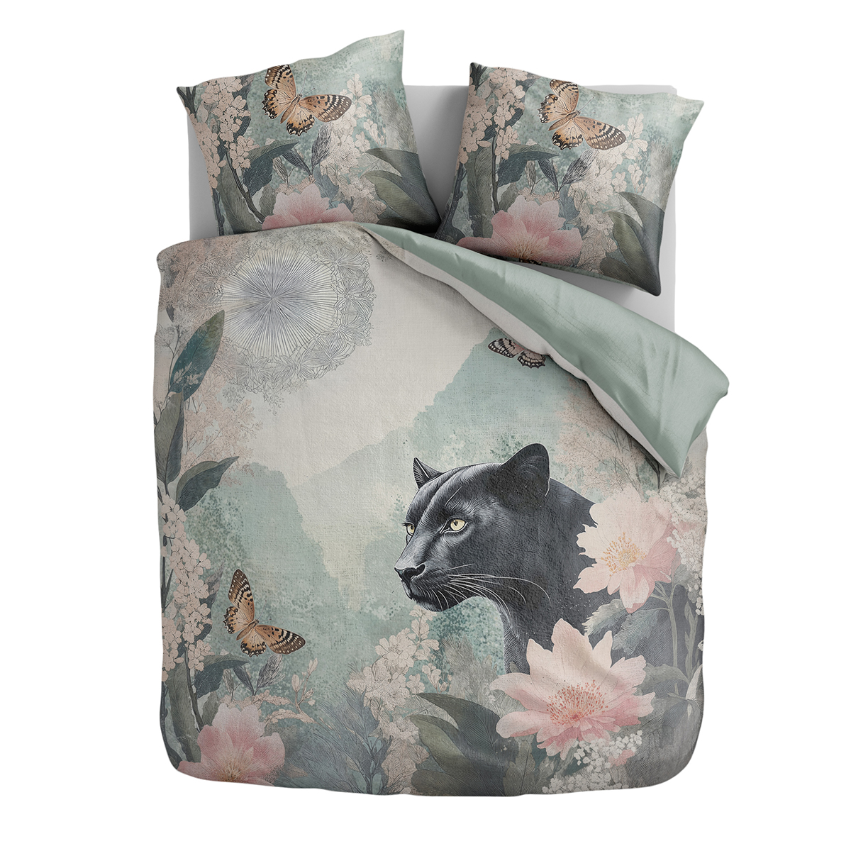 % Microvezel dekbedovertrekset Panthers Bloom