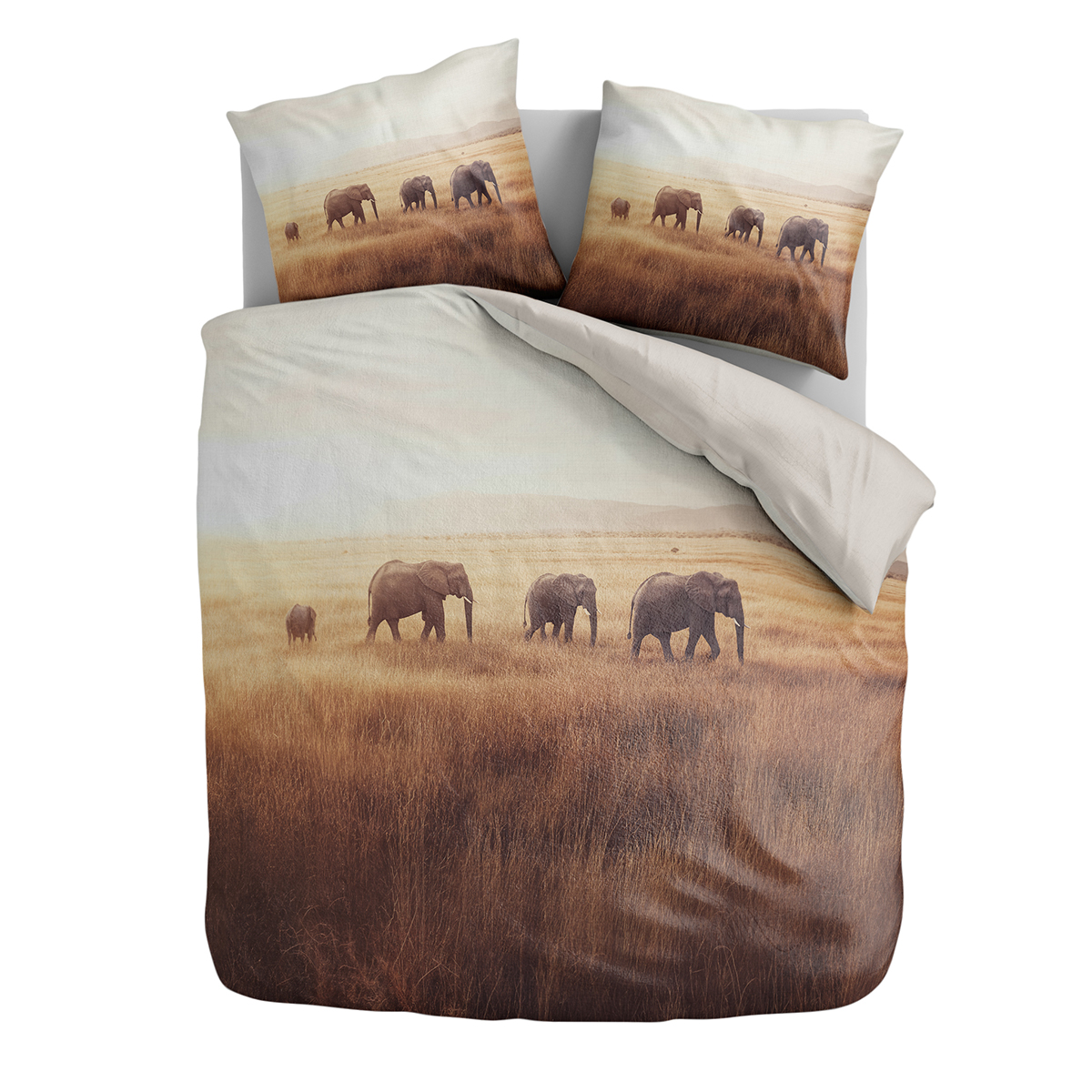 % Microvezel dekbedovertrekset Terra Plains Elephant