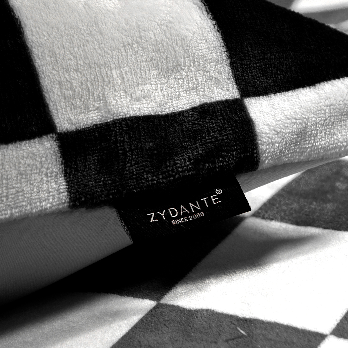 Dekbedovertrekset Chess Fleece Black/White