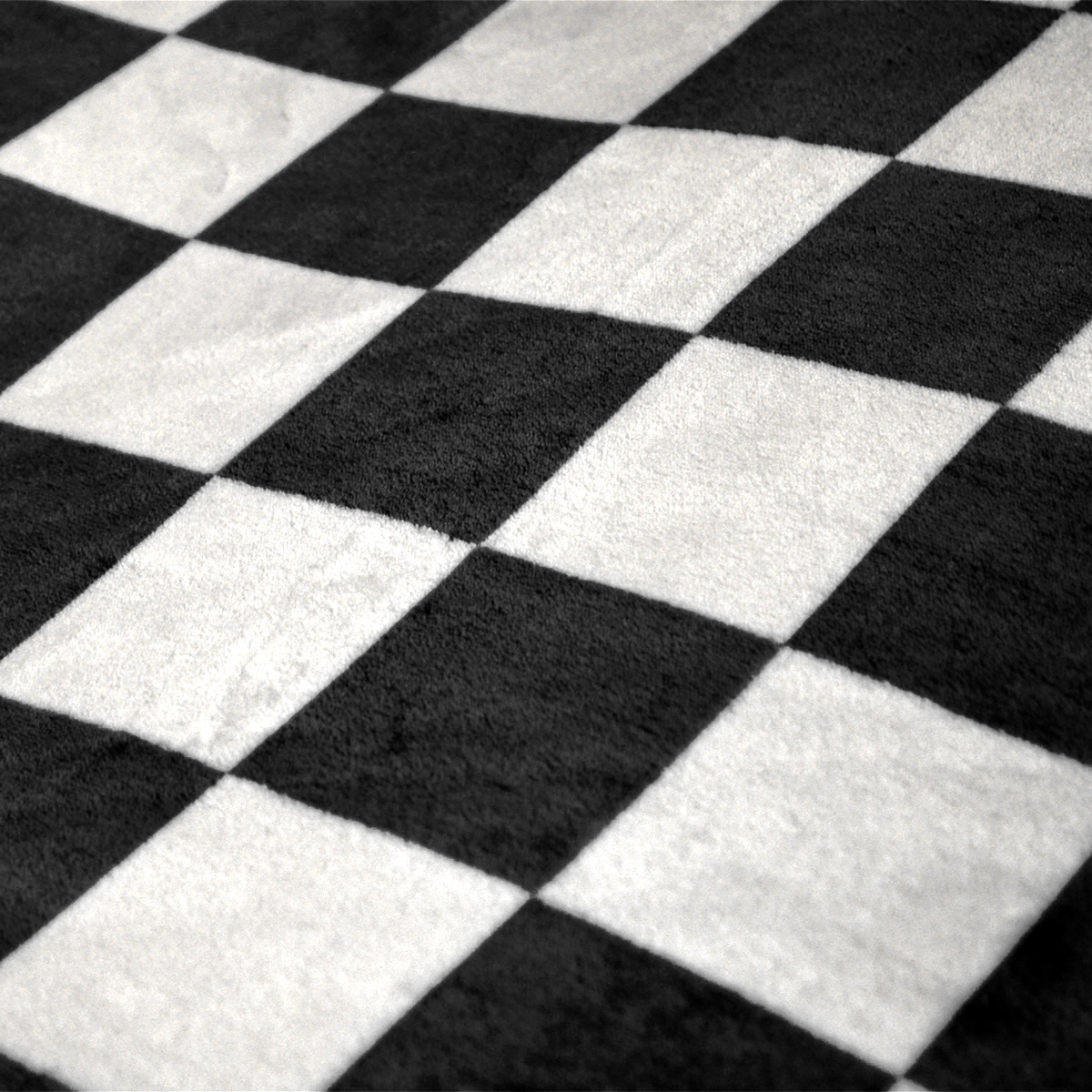 Dekbedovertrekset Chess Fleece Black/White