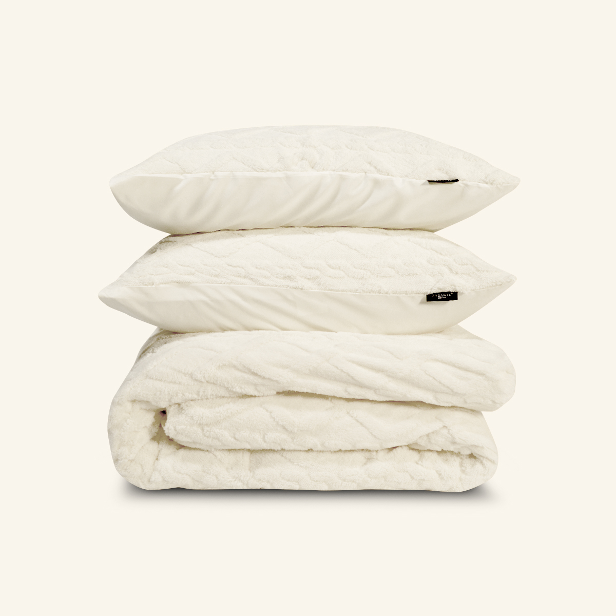 Dekbedovertrekset Jacquard Teddy Whisper White