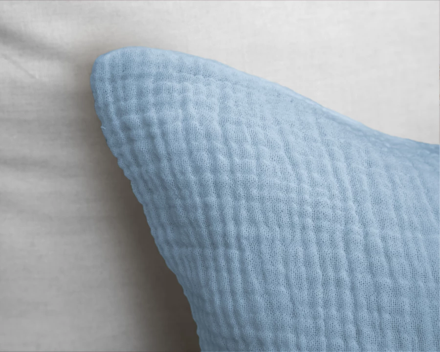 Mousseline Perkal Sky Blauw