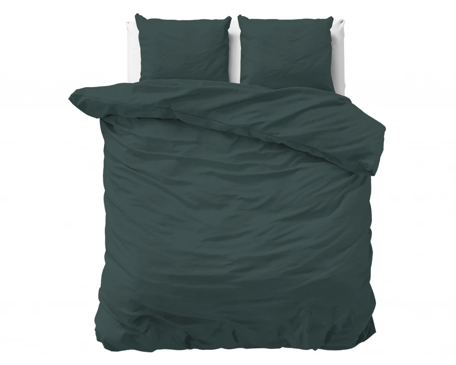 Stone washed Donker Groen
