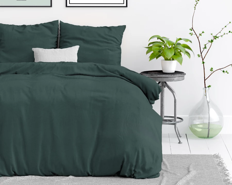 Stone washed Donker Groen