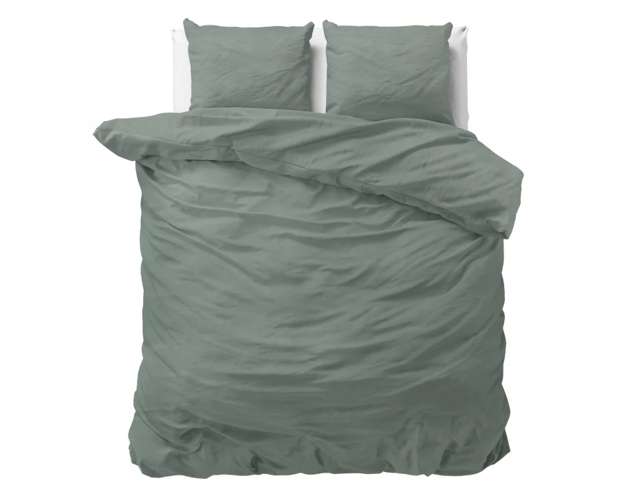 Stone washed Groen