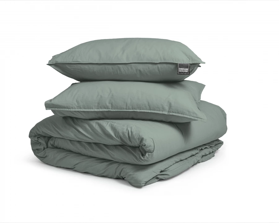 Stone washed Groen