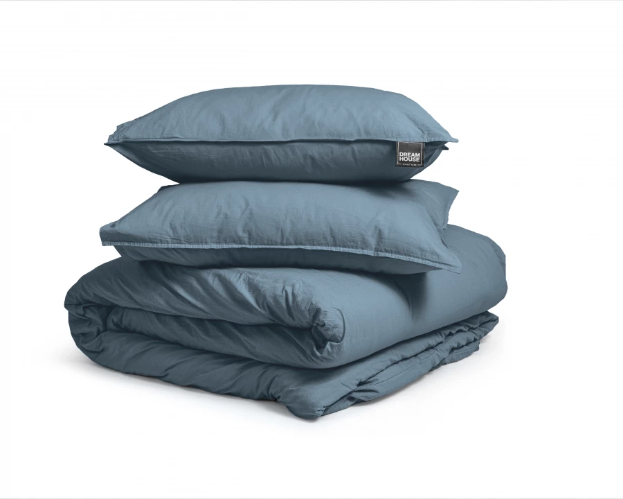 Stone washed Blauw