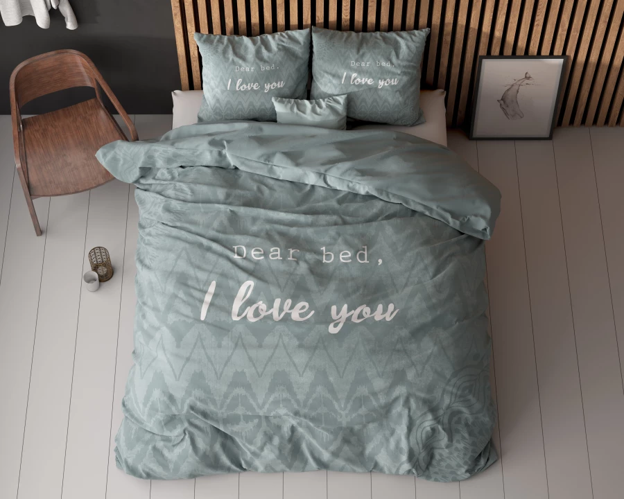 I Love Bed Groen