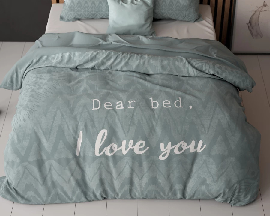 I Love Bed Groen