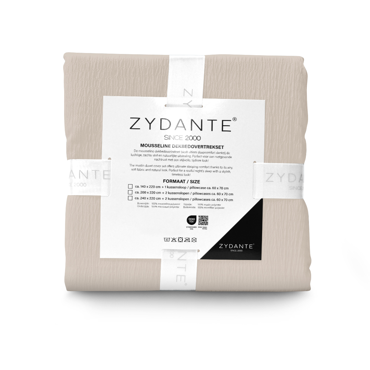 Mousseline Dekbedovertrekset Micro - Taupe