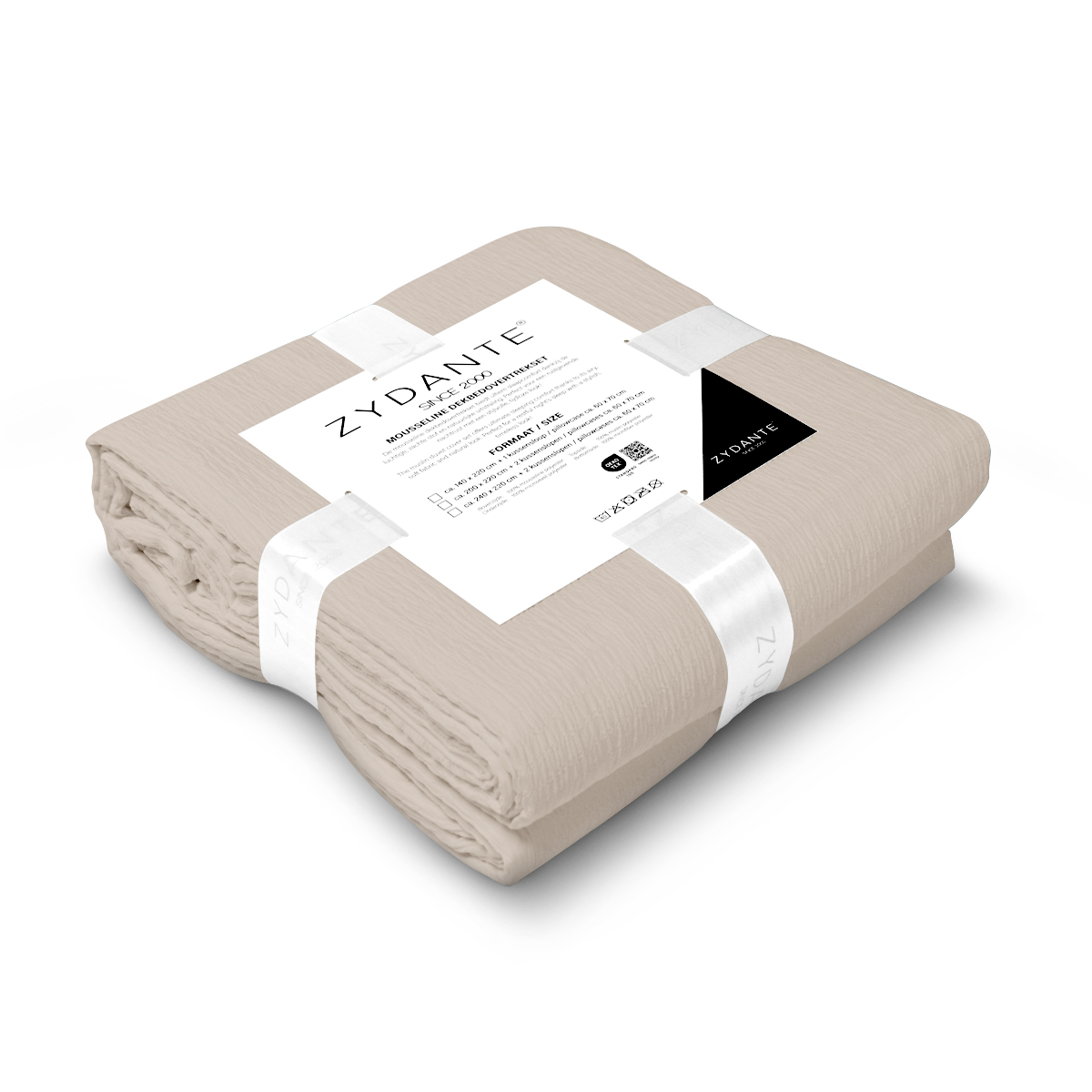 Mousseline Dekbedovertrekset Micro - Taupe