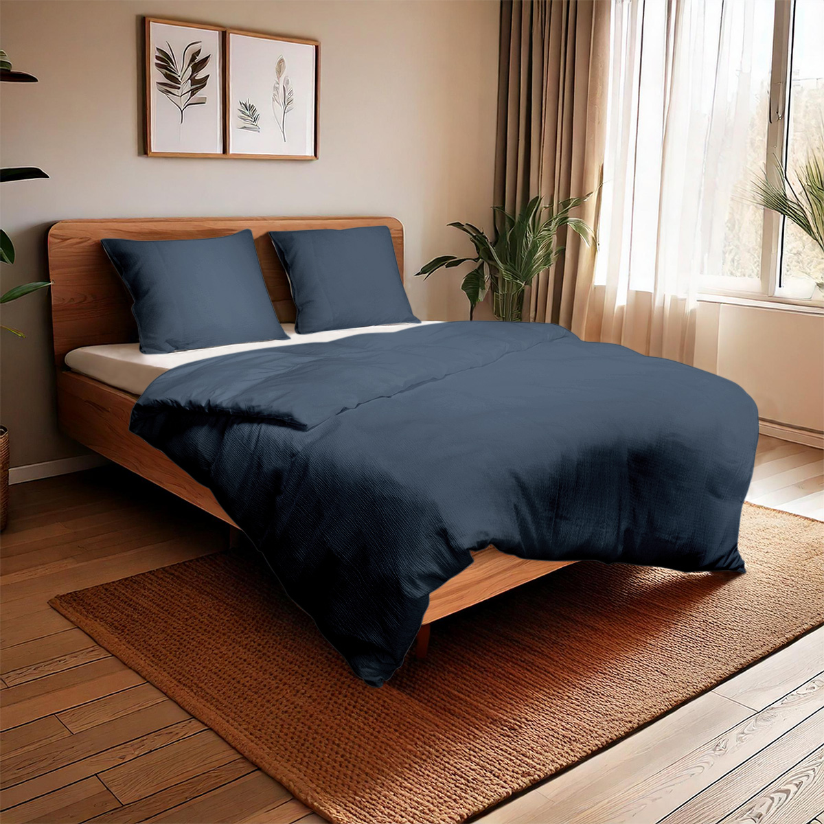 Mousseline Dekbedovertrekset Micro - Petrol