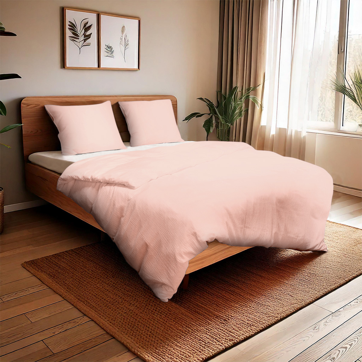 Mousseline Dekbedovertrekset Micro - Zacht Roze