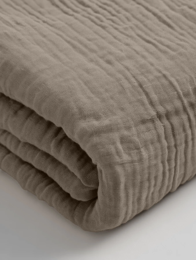 Mousseline Hoeslaken Taupe