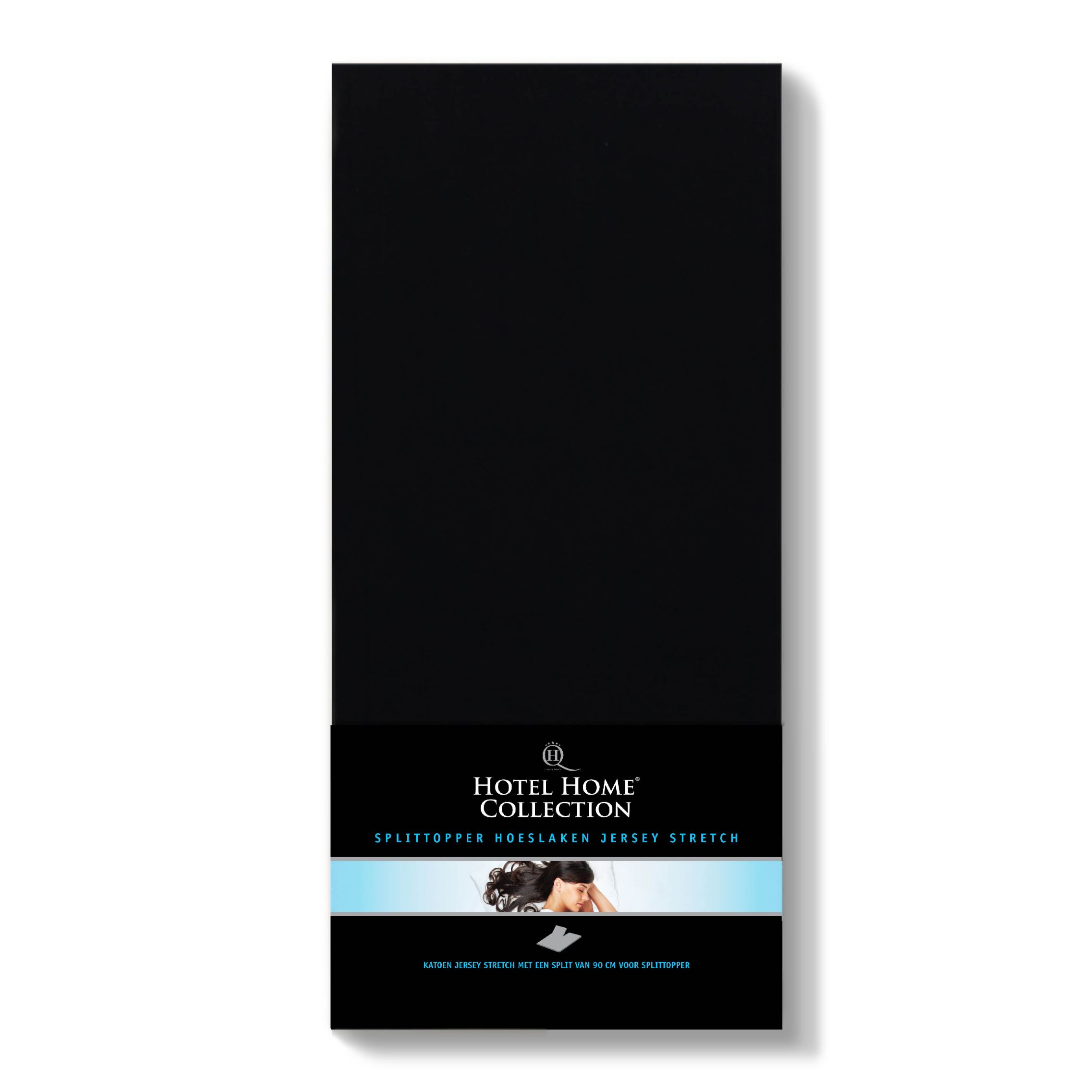 Jersey Split Topper Hoeslaken - Zwart