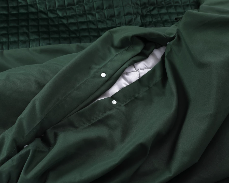 Velvet Ruffles Granite Green