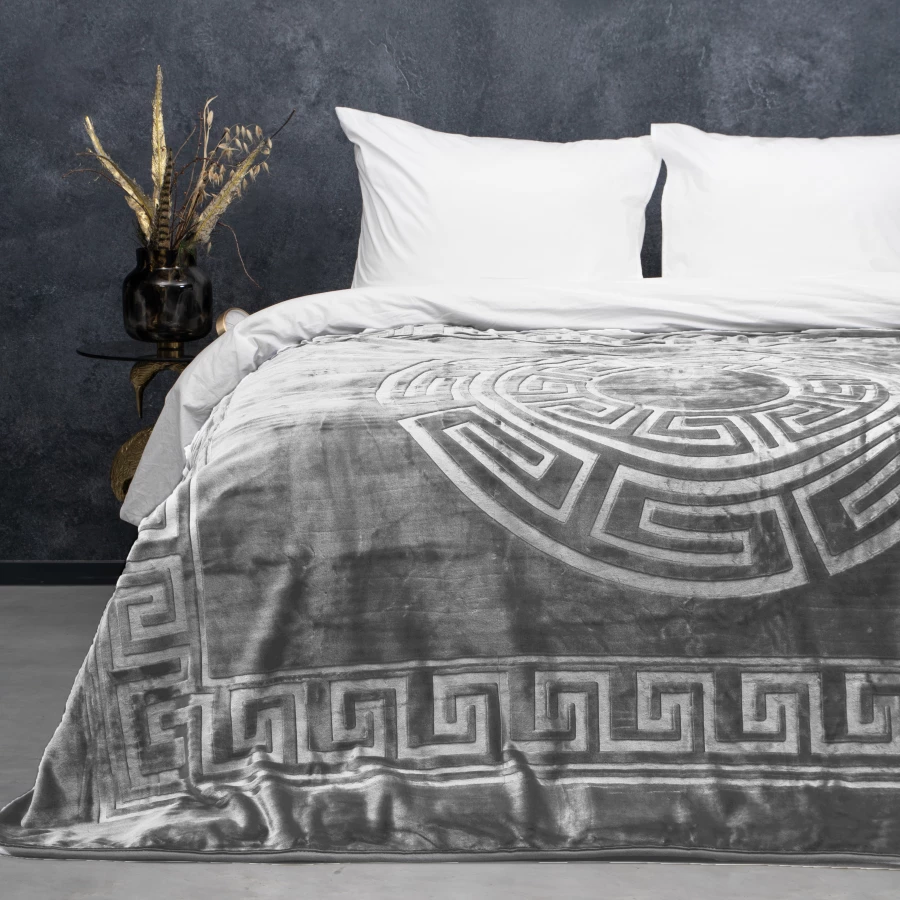 Embossed Zeta Deken Grijs 200 x 240