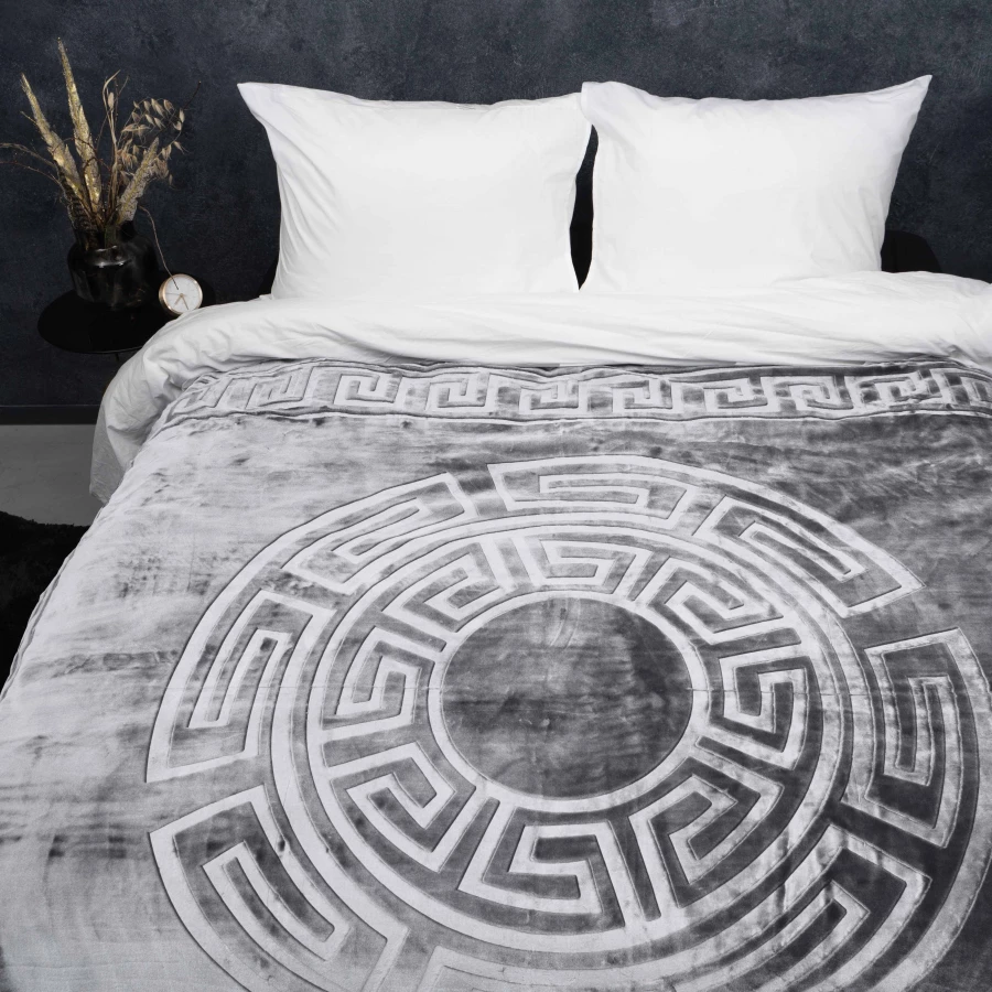Embossed Zeta Deken Grijs 200 x 240