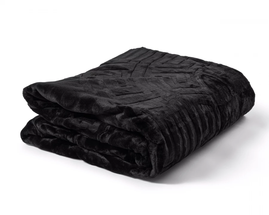 Embossed Zeta Deken Zwart 200 x 240