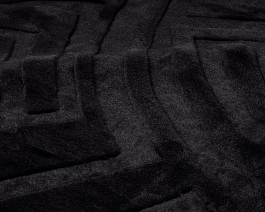 Embossed Zeta Deken Zwart 200 x 240