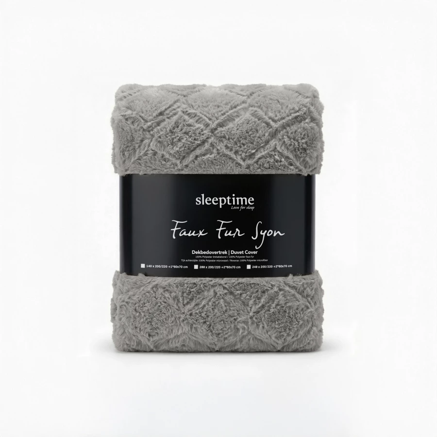 Faux Fur Syon Grijs