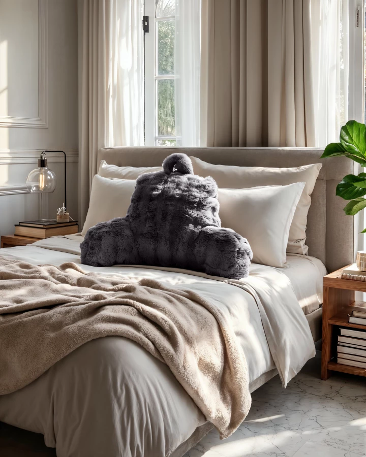 Bedrest Pompom Antraciet 34 x 50