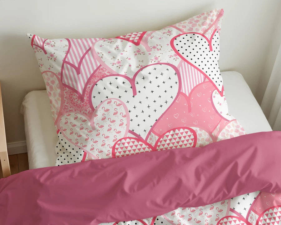 Hearts love Roze 140 x 200/220