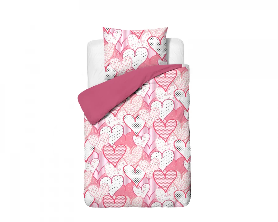 Hearts love Roze 140 x 200/220