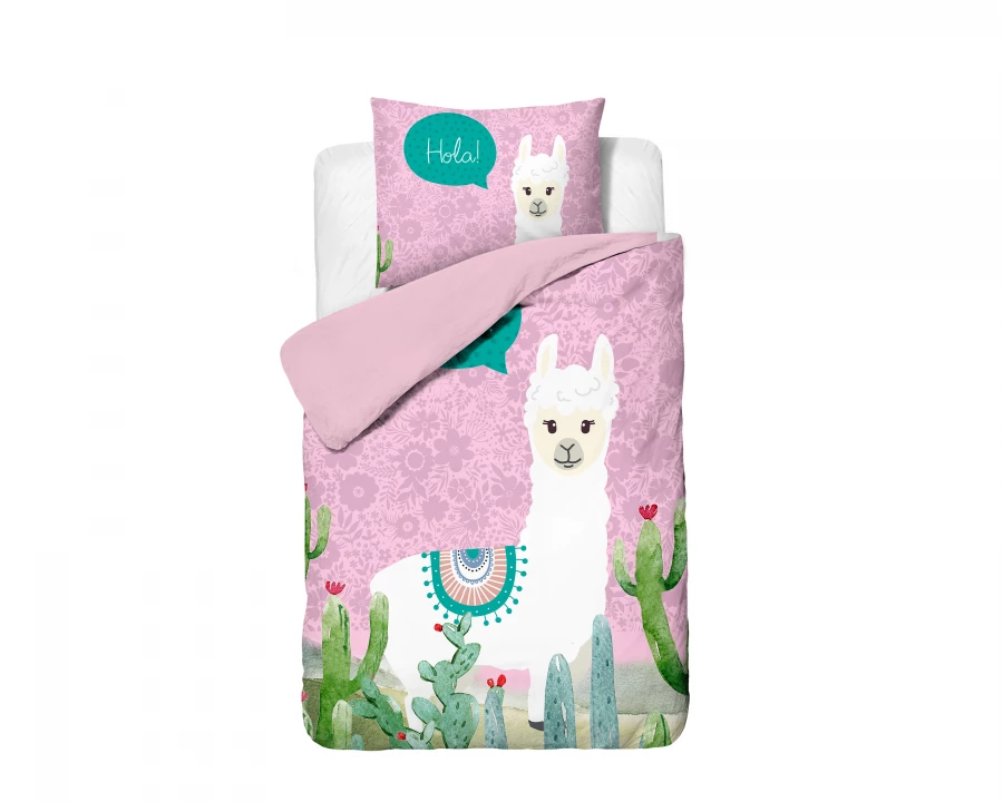 Hola lama Roze 140 x 200/220