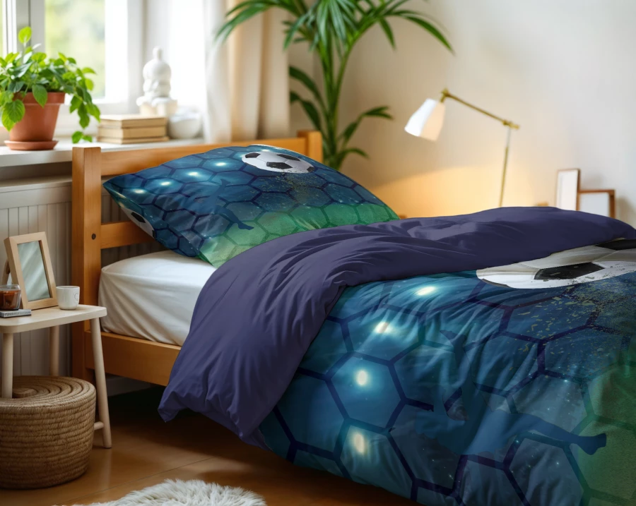 Live football Blauw 140 x 200/220