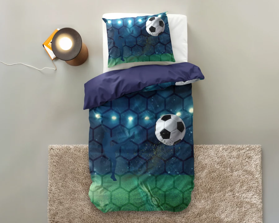 Live football Blauw 140 x 200/220