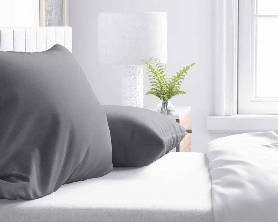 Flanel 2 in 1 Kussenslopen Antraciet