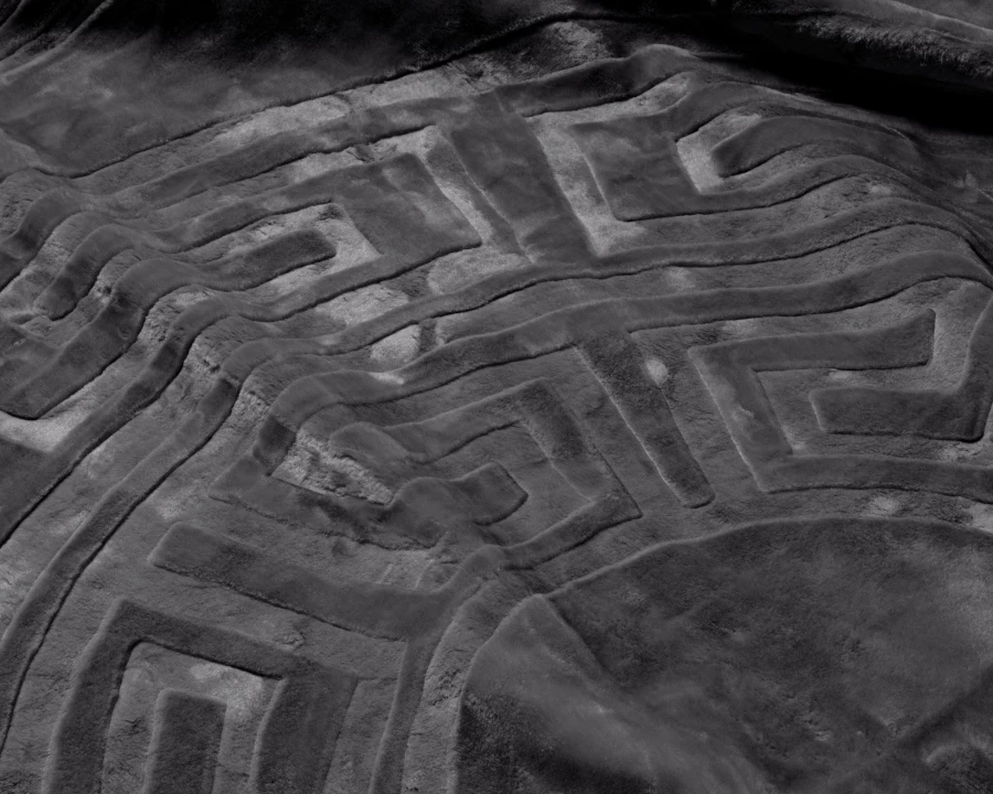 Embossed Zeta Deken Antraciet 200 x 240