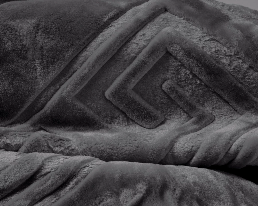 Embossed Zeta Deken Antraciet 200 x 240