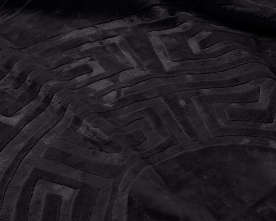 Embossed Zeta Deken Zwart 200 x 240