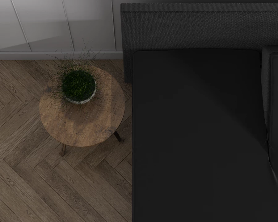 Dubbel Jersey 220 gr. Splittopper Hoeslaken Zwart